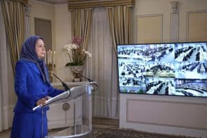 Maryam Rajavi, President-elect of the National Council of Resistance of Iran (NCRI) speaking at the Ramadan Online Conference