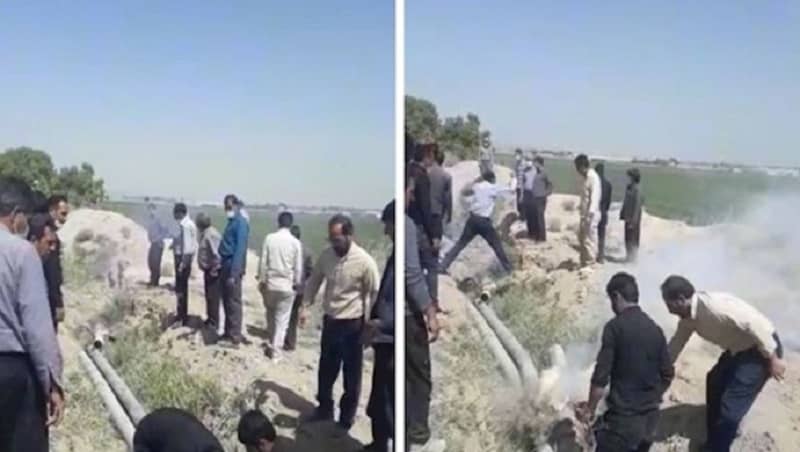 Protesting farmers in Isfahan province, central Iran