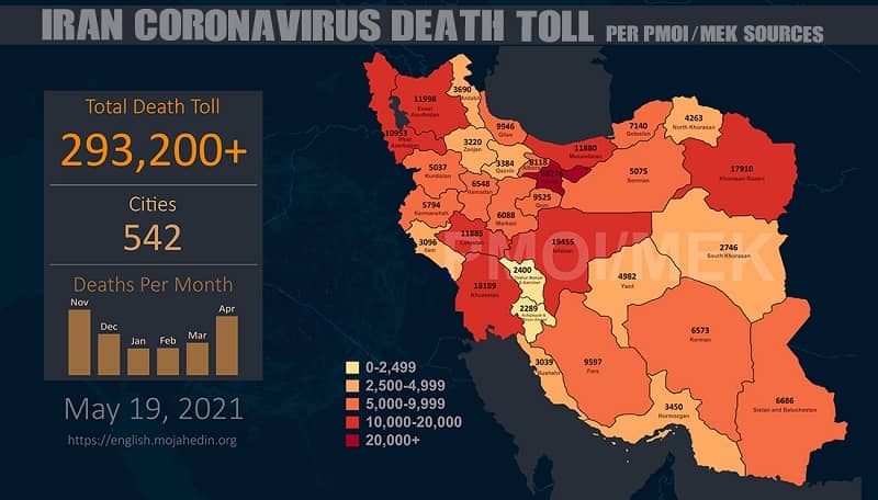 Infographic-PMOI-MEK reports over 293,200 coronavirus (COVID-19) deaths in Iran (1)