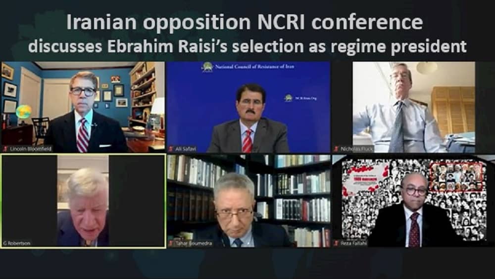 Online conference discusses Ebrahim Raisi’s selection as the Iranian regime's president (1)
