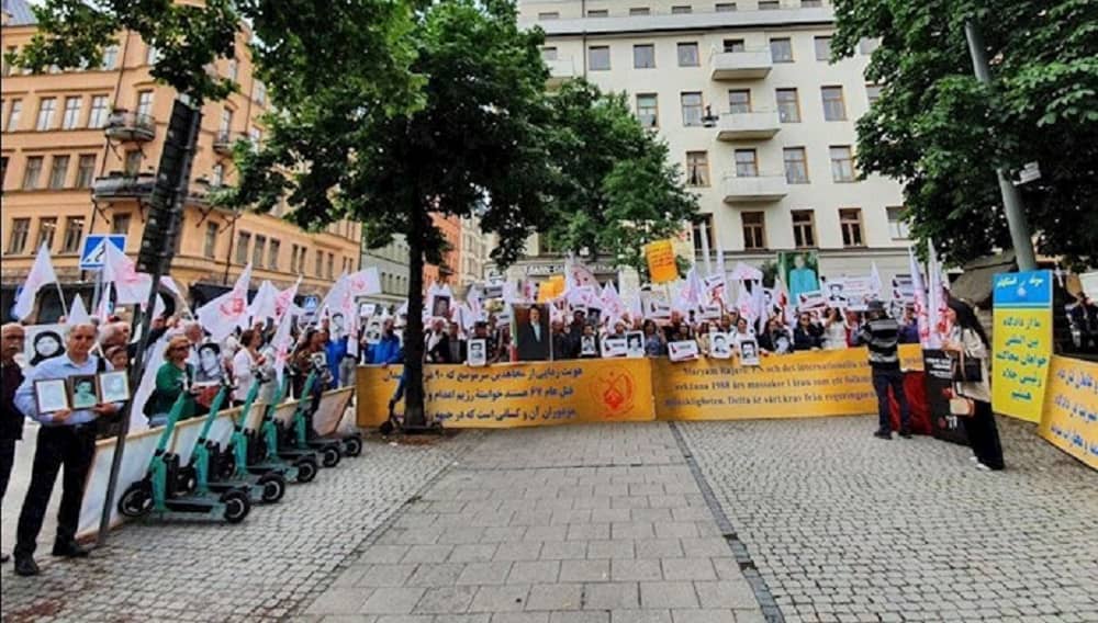 Protest rally by Iranian Resistance supporters in Stockholm, Sweden—August 2021 (1)