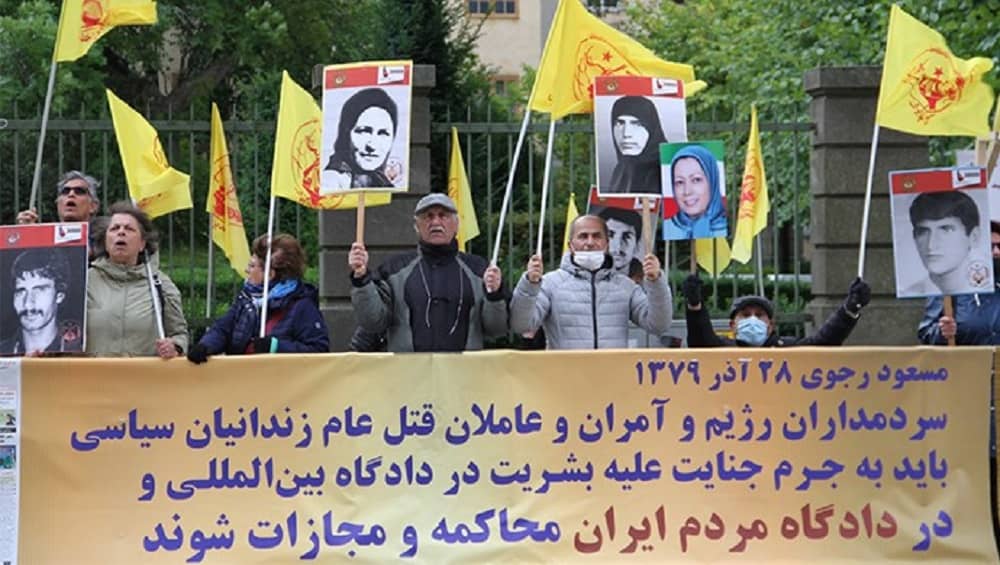 Iranian expats in Sweden hold a large protest rally
