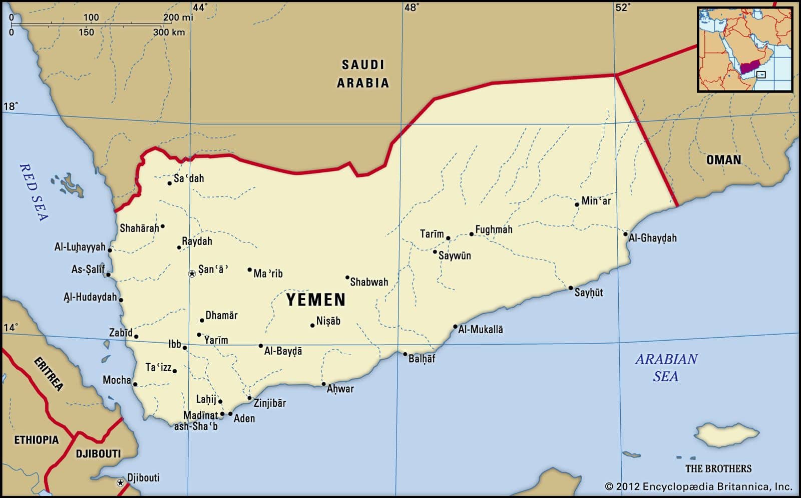 Yemen-map-boundaries-cities-locator
