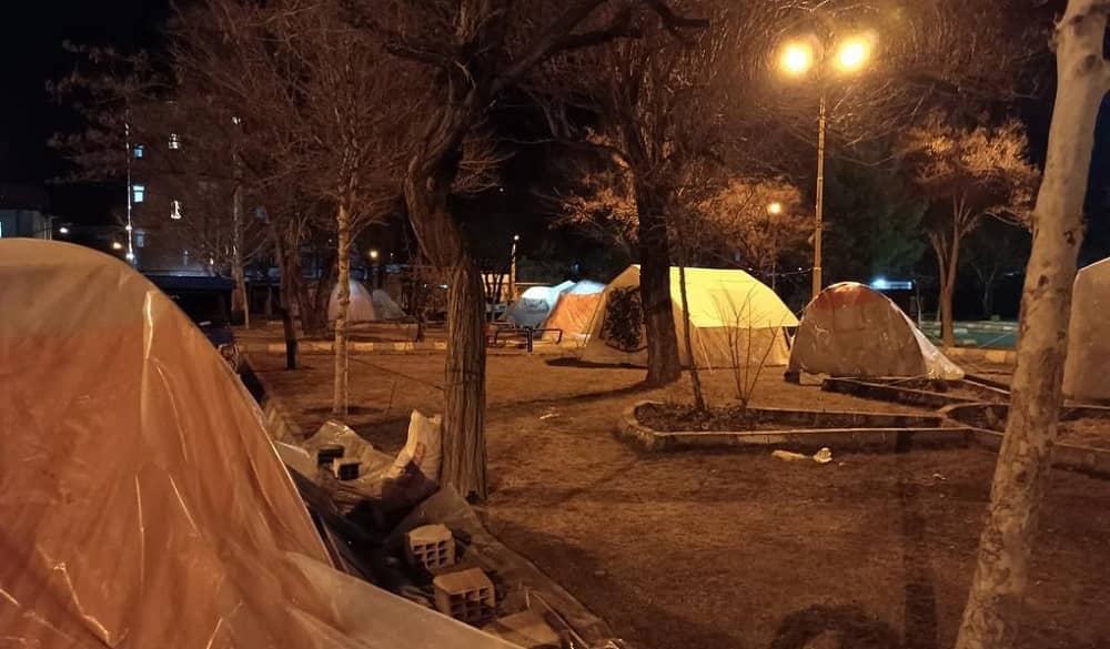 iran khoy earthquake tents