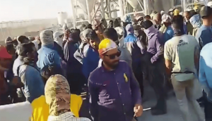 Industrial workers on strike across Iran