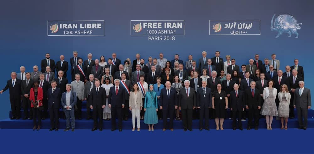 Maryam Rajavi with Free Iran gathering 2018 1