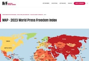 reporters without borders 2023 index