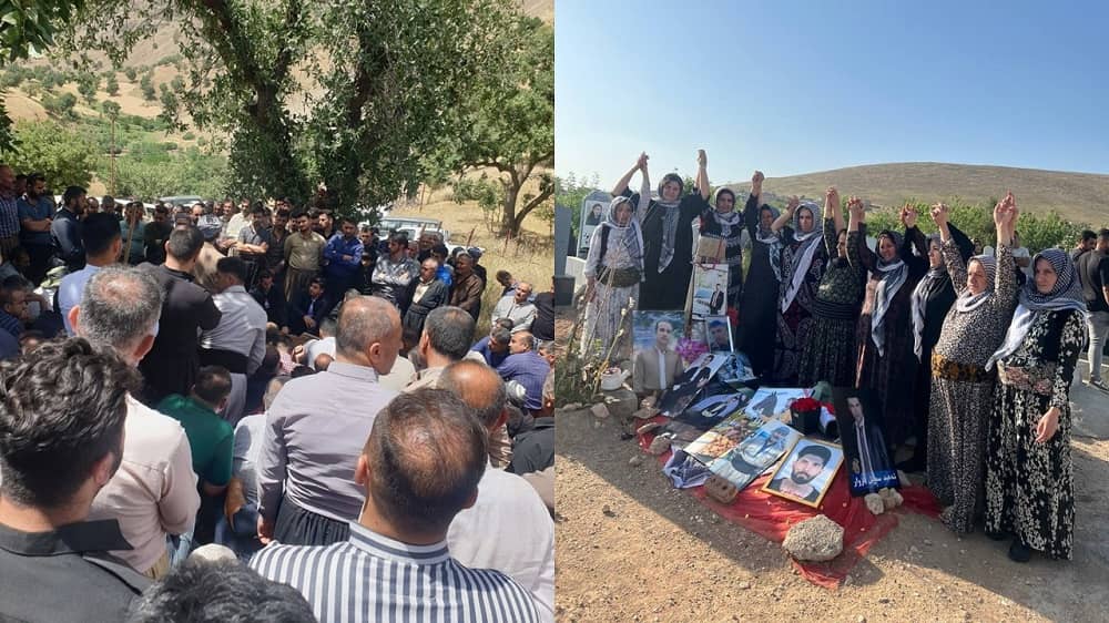 iran kurdistan funeral honoring
