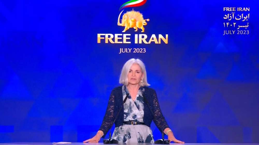 Dutch MEP Dorien Rookmaker gave a speech in support of NCRI President-elect Maryam Rajavi for a democratic, secular republic of Iran at Free Iran World Summit—Day 2