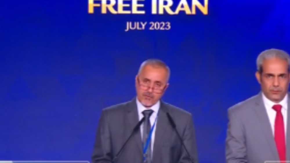 Former Egyptian Mp Amin Salameh Salem gave a speech in support of NCRI President-elect Maryam Rajavi for a democratic, secular republic of Iran at Free Iran World Summit—Day 2
