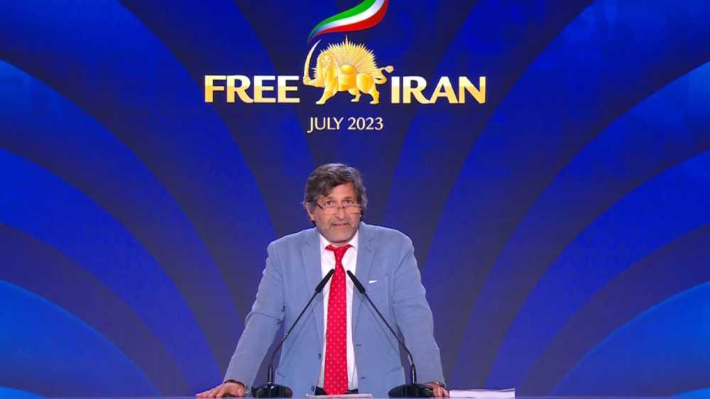 Former UN Working Group on Enforced or Involuntary Disappearances chief Prof. Ariel E Dulitzky gave a speech in support of the Iranian people and Resistance led by NCRI President-elect Maryam Rajavi for prosecuting the mullahs' crimes against humanity and genocide at Free Iran World Summit—Day 3