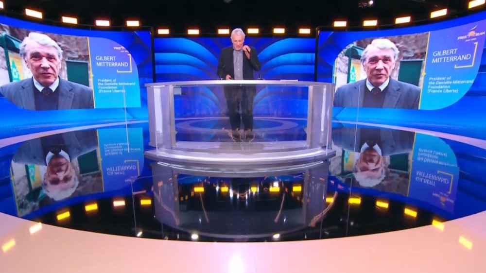 Gilbert Mitterrand, President of the Danielle-Mitterrand Foundation (France Liberte) , gave a speech in support of the Iranian people and Resistance led by NCRI President-elect Maryam Rajavi for prosecuting the mullahs' crimes against humanity and genocide at Free Iran World Summit—Day 3