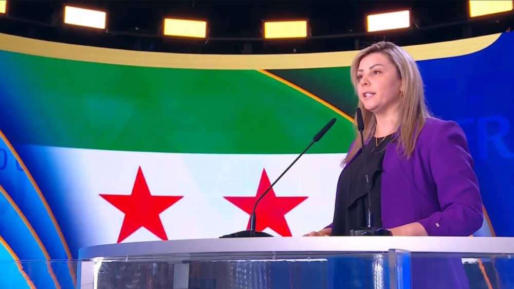 Syrian Opposition Coalition VP Ruba Habboush gave a speech in support of NCRI President-elect Maryam Rajavi for a democratic, secular republic of Iran at Free Iran World Summit—Day 2