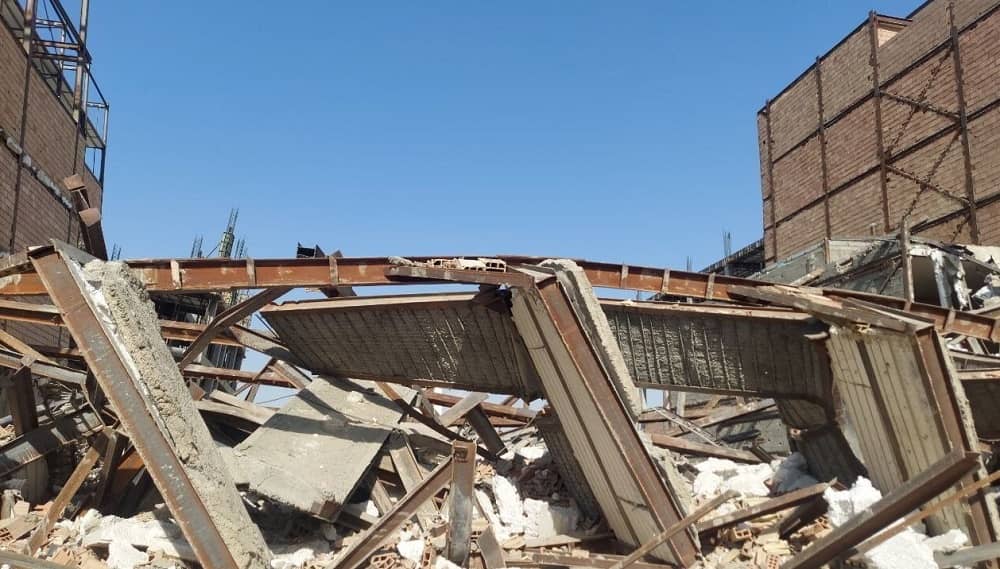 iran tehran building collapsed