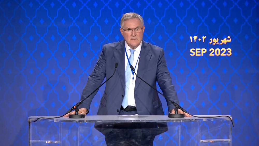 Franz Josef Jung at the Iranian Democratic Opposition NCRI's international conference on the one-year anniversary of the nationwide uprising; September 15, 2023