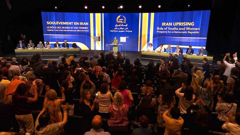 Iranian Democratic Opposition NCRI's international conference on the one-year anniversary of the nationwide uprising; September 15, 2023