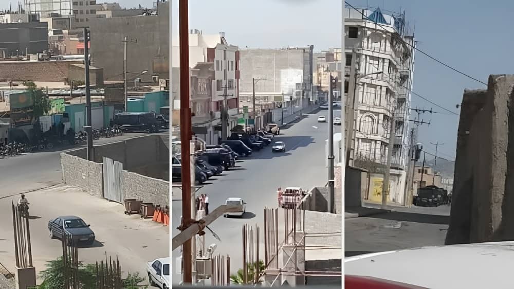 iran zahedan blocked streets