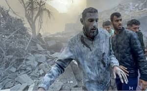 man bombed Gaza Conflict