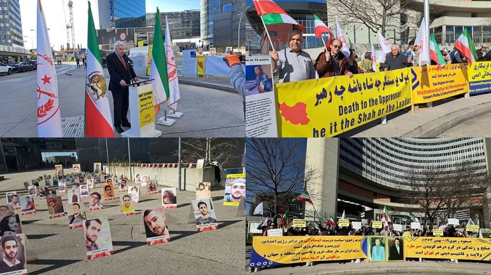 Vienna Austria March 4 2024 Iranian Resistance rally