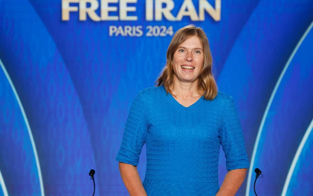 Former Estonian President Kersti Kaljulaid gave a speech in support of the Iranian people and their Organized Resistance (NCRI/PMOI) led by Mrs. Maryam Rajavi for a free, democratic, non-nuclear republic of Iran.