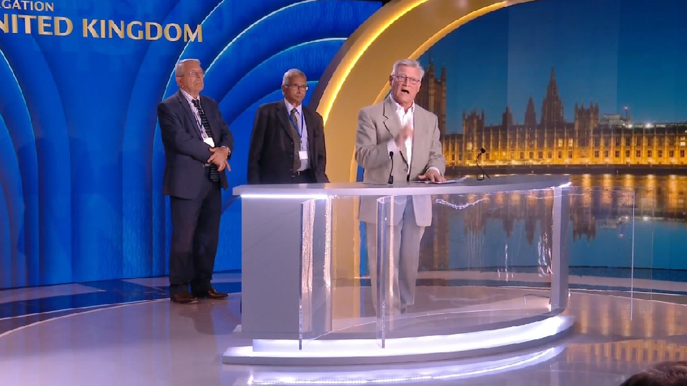 Former British MP Steve McCabe gave a speech in support of the Iranian people and their Organized Resistance (NCRI and PMOI) led by Mrs. Maryam Rajavi for a free, democratic, non-nuclear republic of Iran.