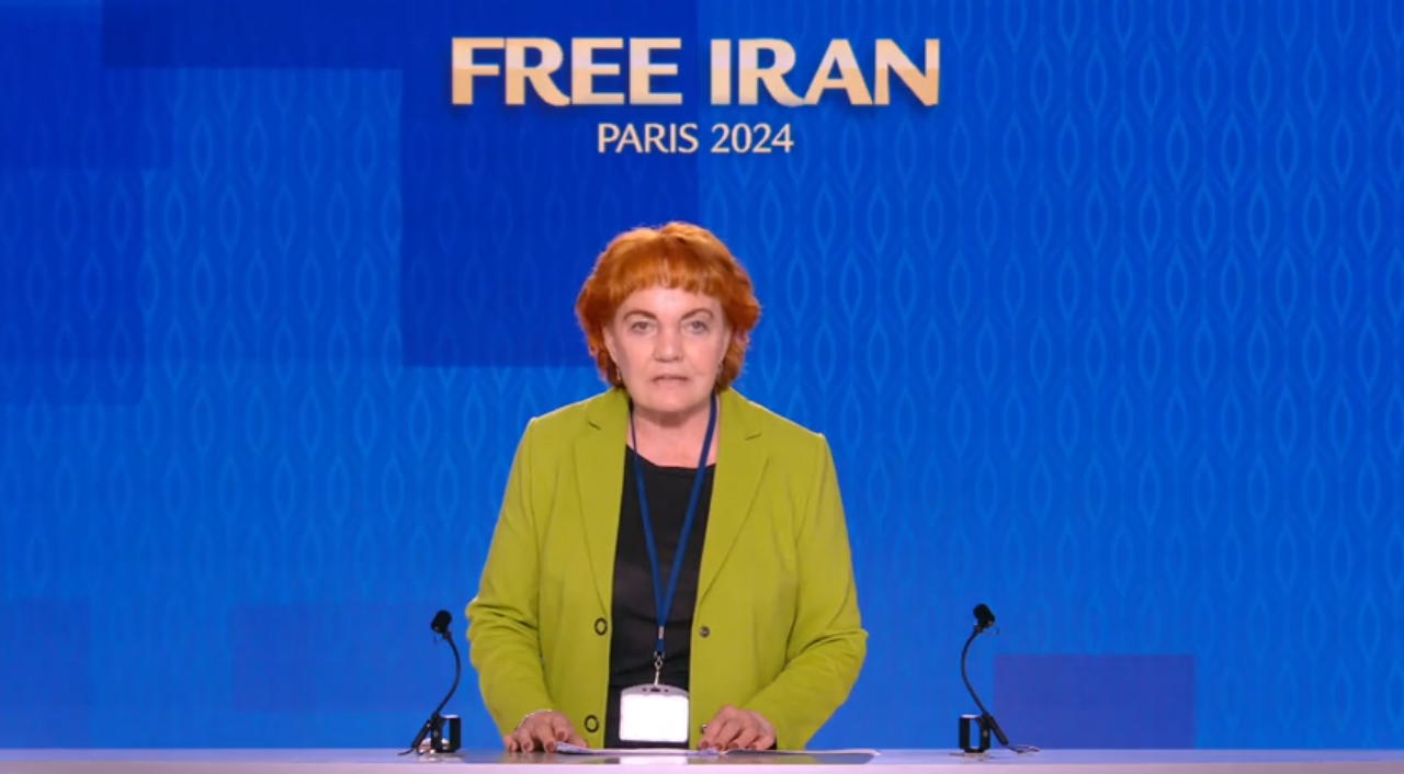 Former Norwegian Parliament VP Marit Nybakk gave a speech in support of the Iranian people and their Organized Resistance (NCRI and PMOI) led by Mrs. Maryam Rajavi for a free, democratic, non-nuclear republic of Iran.