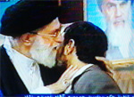 Khemenei receiving Ahmadinejad