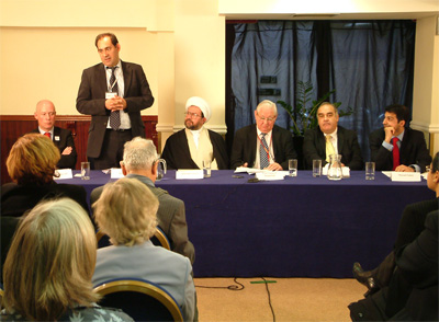 From left: Jonathan Shaw, Mark Muller, Ayatollah Ganjei, Lord Clarke, Andrew MacKinlay and Masoud Zabeti