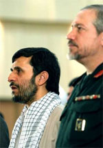 Ahmadinejad and Revolutionary Guards Corps Commander in Chief