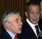 Jack Straw and Russian Foreign Minister Sergei Lavrov