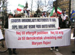 Iranians deomonstrating in Gothenburg