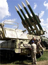 A Russian air defense missile system 