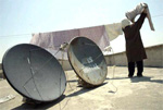 Hidden satellite dishes in Iran