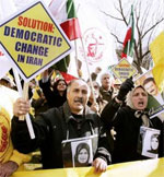 Protesters want Iranian group removed from list of terrorists