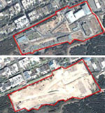 Lavizan nuclear site before and after it was razed to ground