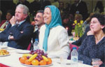 French MP, GÃÂ©rard Charasse sitting next to Mrs. Maryam Rajavi