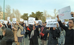 Women protest in Tehran on the occasion of the International Women's Day