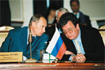 Aide to Russian President, Sergei Prikhodko, on the right