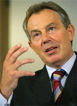 Blair joins Bush in blaming Iran, Syria for Mideast conflict 