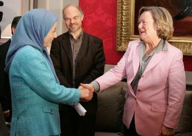 Maryam Rajavi received by Belgian Senate President Anne-Marie Lizin
