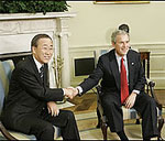 UN chief, Bush agree Iran nuclear crisis 