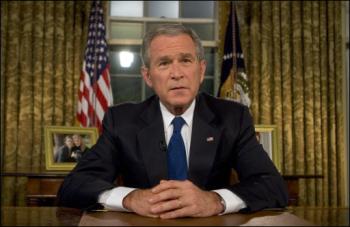 Bush orders partial Iraq pull-out, describing Iran's ambitions in Iraq destructive