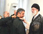 Photo: Khamenei promoting Jafari to the rank of IRGC Major General