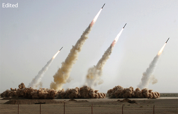 Iranian regime has altered an image of a missile test to exaggerate its military capabilities. 