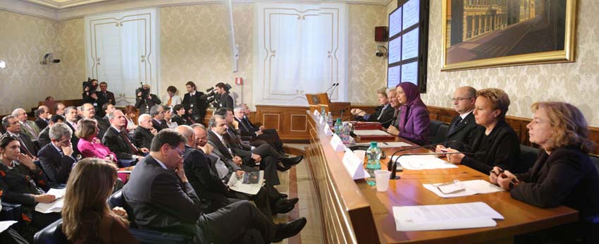 Italian Senate Session supporting the PMOI