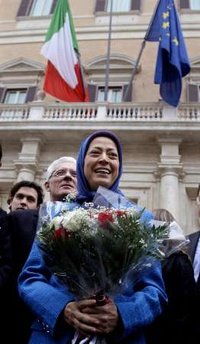Supportes gave a warm welcome to Mayam Rajavi in Italy
