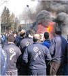 Kiyan Tire factory workers in their strikes in winter 2007