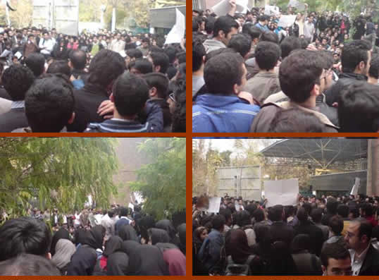 Students demonstrate on Polytechnic University campus