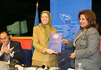 Dr. Alejo Vidal-Quadras, the Vice-President of the European Parliament. Mrs. Maryam Rajavi, the President-elect of the Iranian Resistance and Mrs. Nariman Rousan, member of Jordanian Parliament 