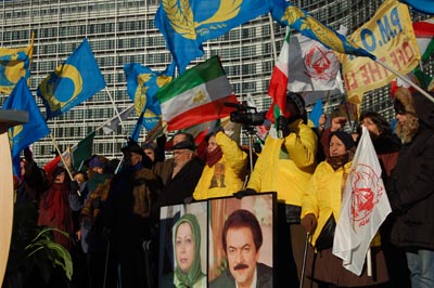 Demonstration by the PMOI supporters outside EU headquarters in Brussels 
